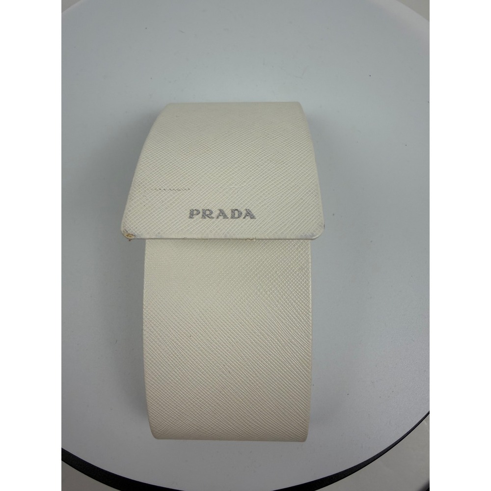Prada SPR 21U Butterfly Sunglasses Cream Gold Rimless Made in Italy SPR21U - Picture 11 of 17